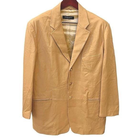 BRUNO MAGLI 100%Leather buttery soft,Latte color, lightweight,sz 46 Italy/L US - Picture 3 of 17